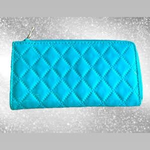 Quilted Blue Wallet